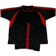 CW-68 Polyester Black and Red Soccer Set